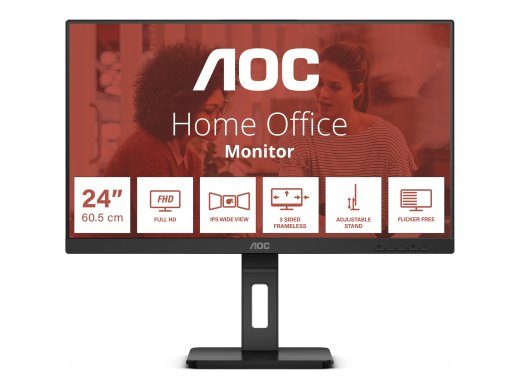 AOC 24E3QAF 24 tolli IPS Full HD VGA (HD-15) HDMI DisplayPort 75Hz Monitor