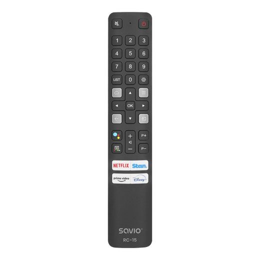 Savio RC-15 universaalne /asendus TCL SMART TV kaugjuhtimispuldi IR Juhtmevaba Press nupud
