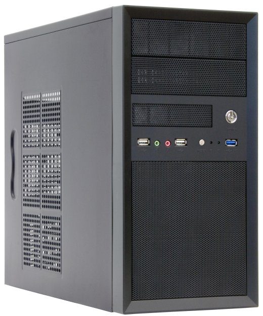 Case CHIEFTEC MiniTower MicroATX Colour Black CT-01B-OP