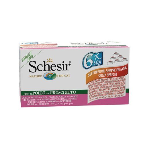 SCHESIR kanalihafileed kanalihaga geelises - väga kassatoit - 6x50g