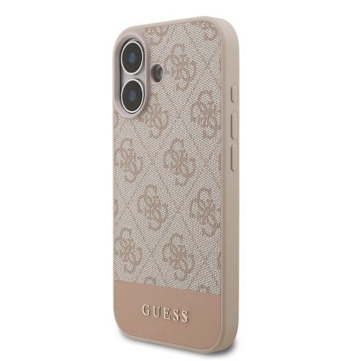 Guess PU 4G triibuline ümbris iPhone 17 jaoks / Roosa