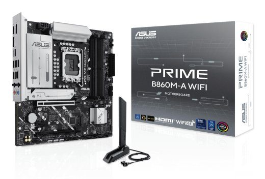 Mainboard ASUS Intel B860 Express LGA1851 Micro-ATX Memory DDR5 Memory slots 4 1xPCI-Express 4.0 1x 1xPCI-Express 4.0 16x 1xPCI-Express 5.0 16x 2xM...