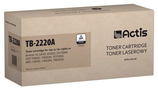 Actis TB-2220A Toon (asendus Brother TN2220; Standard; 2600 lehekülge; must)