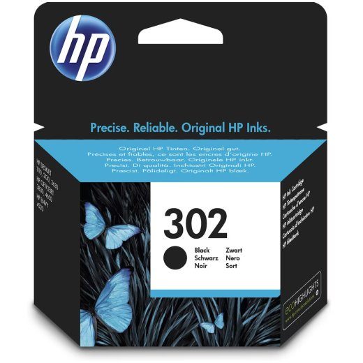 HP 302 Must 170 Lehekülge Tint F6U66AE