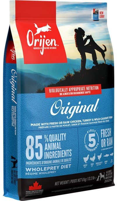 Orijen Original 6 kg Täiskasvanud Kana, kala, kalkun