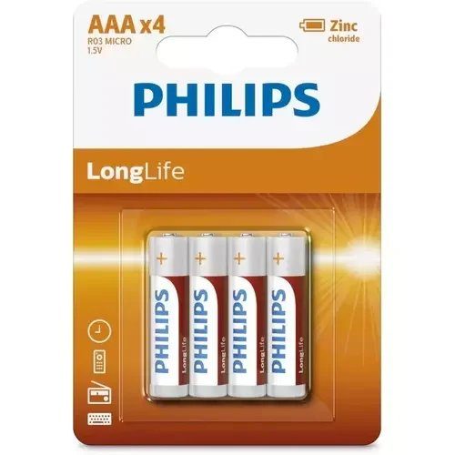 Philips R03L4B/10 AAA Patarei LongLife 4tk Blister