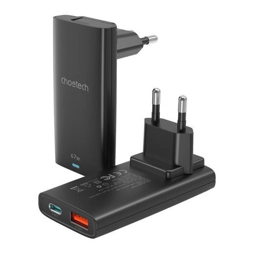Choetech PD6011 Seina laadija USB-C 67W PPS / PD3.0 / QC3.0