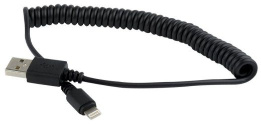 Gembird CC-LMAM-1.5M Spiraalne USB kuni Apple Lightning kaabel 1.5m / must