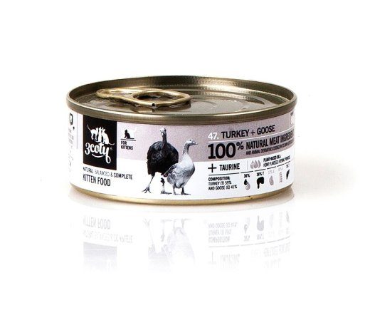 3COTY Tursk kanaga kassidele - märja kassatoitu - 80g