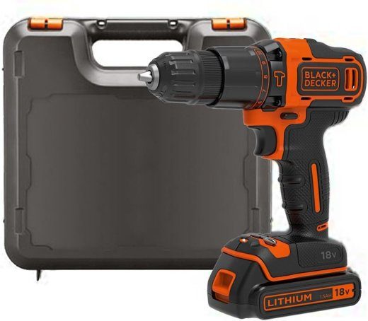 BLACK & DECKER Põrge kruvikeeraja-puur BDCHD18K-QW 18 V 1.5 Ah Li-Ion