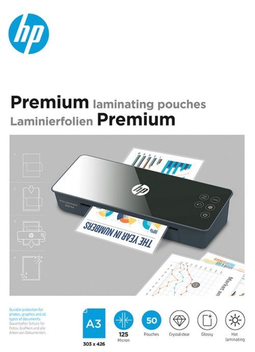 HP Premium laminavimo plėvelė A3 50 vnt.