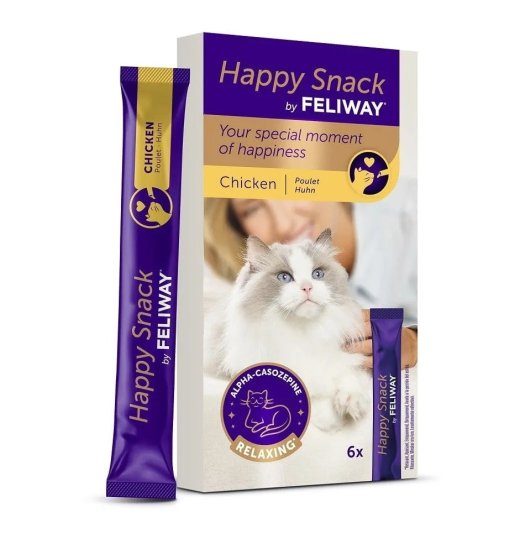 Ceva Feliway Happy skanūs šnukų vištienos skanėstai 6x15g