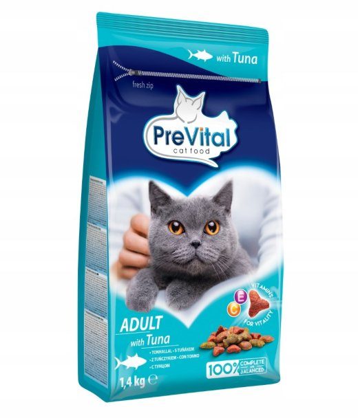 PREVITAL Adult Tuna - kuiv kassitoit - 1,4kg