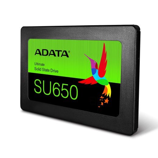 ADATA Ultimate SU650 3D NAND SSD 480 SSD kujutisvorm 2.5” Täiskohaga sülearvutijuhtmeta sõlmeliides SATA Lugemise kiirus 520 MB/s Kirjutamise kiiru...