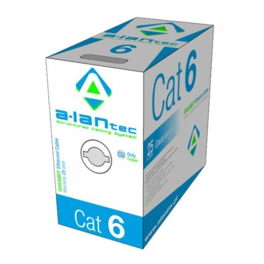 A-LAN KIU6PVC305 võrukaabel, hall, 305 m Cat6 U/UTP (UTP)