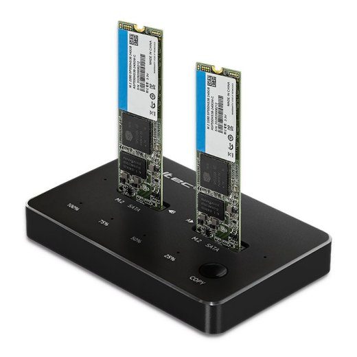 Qoltec 50310 2x M.2 SSD SATA NGFF USB Type C dokkjaam