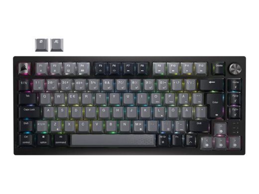 Corsair Klaviatuur K65 PLUS Mehhaaniline Mänguklaviatuur Juhtmevaba Põhja-EUROOPA CORSAIR MLX Punane Must