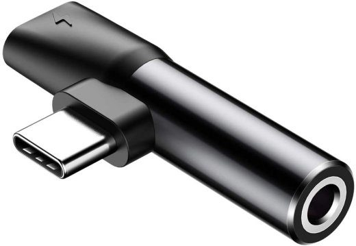 Baseus L41 90° USB-C/USB-C & 3.5mm pesa adapter (laadimine + muusika)