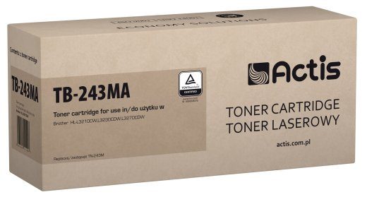 Actis TB-243MA toner (užpildas Brother TN-243M; Standard; 1000 puslapių; magenta)