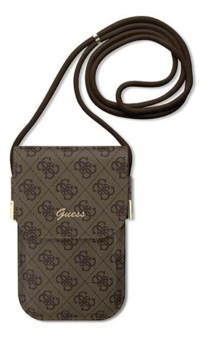 Guess 4G Metal Script Logo käekott pruun