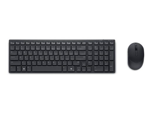 Dell Silent Keyboard and Mouse KM555 Klaviatuuri ja hiire komplekt Juhtmevaba US Rahvusvaheline (QWERTY) Must