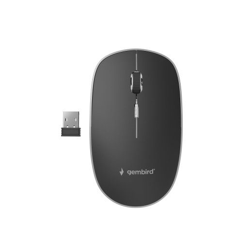 PELĖ USB OPTINĖ WRL JUODA/TYLI MUSW-4BS-01 GEMBIRD