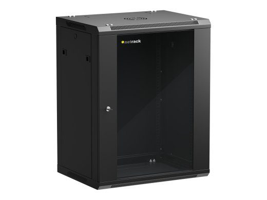 NETRACK 019-150-645-022 sein-/rippkapp 19tolli 15U/450 mm klausuks must eemaldatav külgpaneel