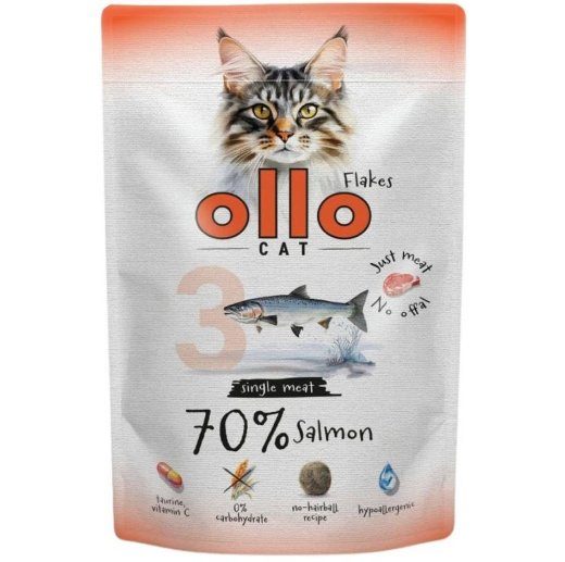 Ollo Cat No. 3 Lõhemunamärk märk kassitoit - 85g