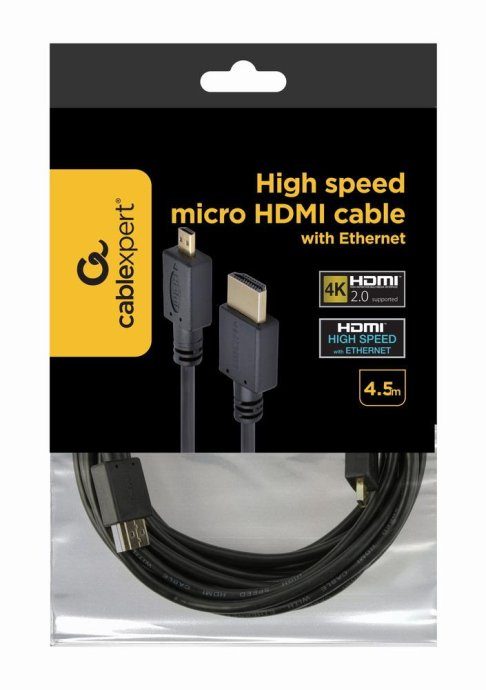 HDMI-MIKROHDMI KABLU 4.5M/V.2.0 MUST CC-HDMID-15 GEMBIRD