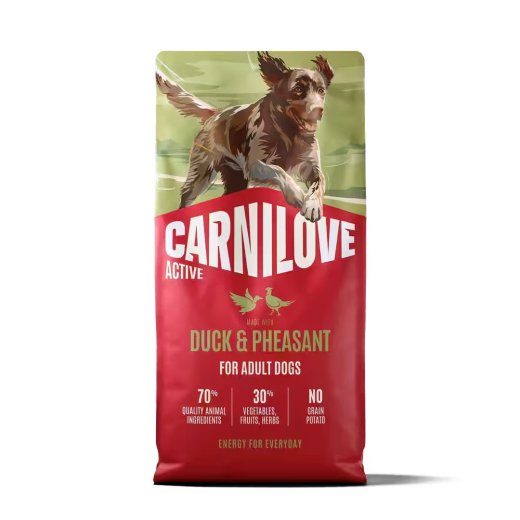 CARNILOVE Aktiivne Anas & Fasaan kuiv koeratoit 12kg