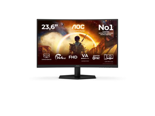 AOC C24G42FE 24 " Fast VA FHD 16:9 180 Hz 0.5 ms 1920 x 1080 pixels 300 cd/m² HDMI ports quantity 1 Black