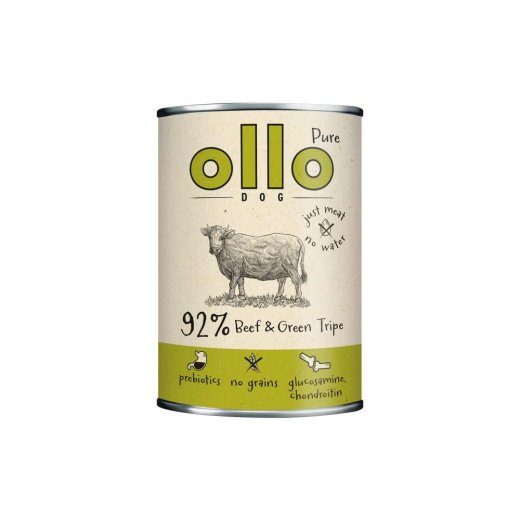 OLLO Pure Beef and Green tripe - märg koeratoit - 850g