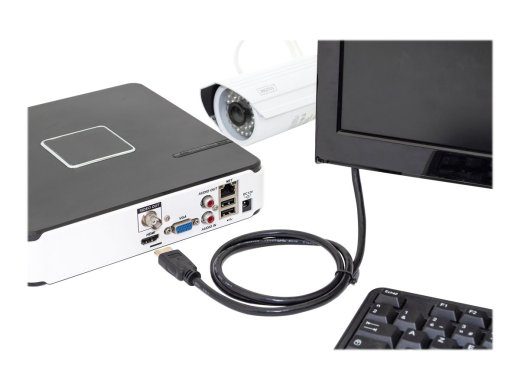 DIGITUS HDMI kaabel koos Ethernetiga 2m must