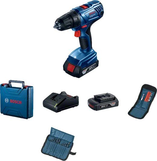 Bosch GSR 180-LI 18V 2 Akut Sisaldavad