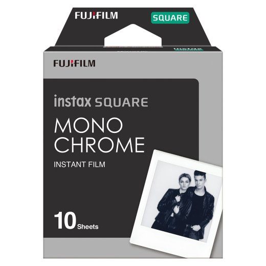 Fujifilm Instax Square Monochrome (10pl) Instant Film 86 x 72 mm Image area: 62 × 62 mm Quantity 10