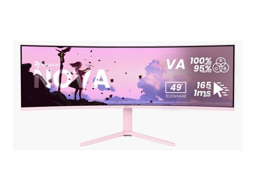 Arozzi Nova 49 " VA 32:9 165 Hz 4 ms 5120 x 1440 pixels 350 cd/m² HDMI ports quantity 2 Pink