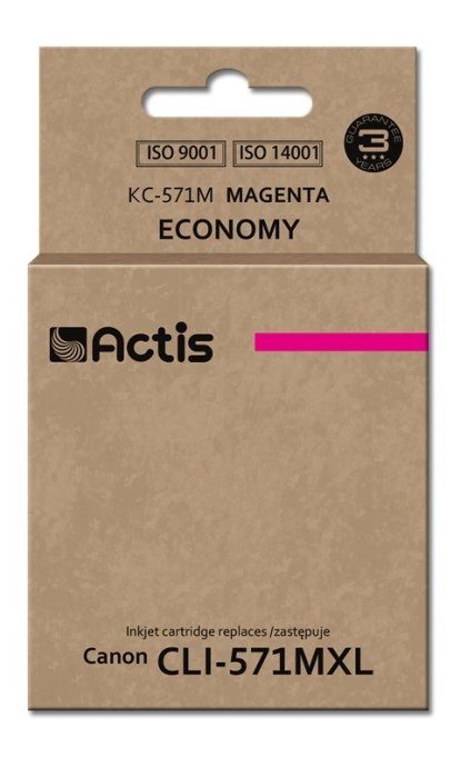 Actis KC-571M tint (asendus Canon CLI-571M-le; Standard; 12 ml; magenta)