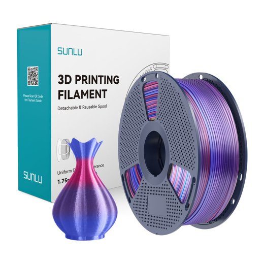 Sunlu PLA+ Silk filament (Rainbow 02)