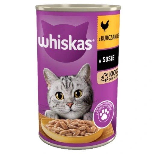 WHISKAS kana kastmes - märgkassitoit - 400g