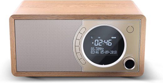 Sharp DR-450(BR) skaitmeninė radijo imtuvas, FM/DAB/DAB+, Bluetooth 4.2, žadintuvo funkcija, ruda Sharp skaitmeninė radijo imtuvas DR-450(BR) Bluet...