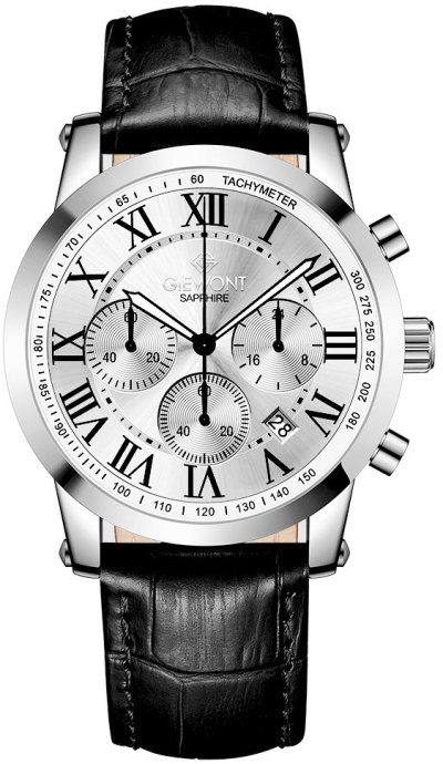 Giewont Meeste Chronograph Safiir Kell GW6260-A1 / hõbedane