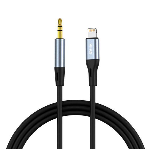 VFAN L05 Lightning kuni mini jack 3.5mm AUX, 1m (hall)