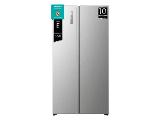 Hisense RS3P538NAIE kõrvuti paigutatud külmik-sügavkülmik sisseehitatav/vabalt seisev 534 L roostevaba teras