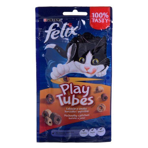 FELIX Play Tubes kana, maks - kuiv kassitoit - 50 g