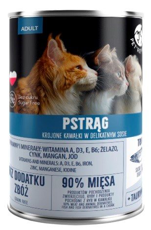 PET REPUBLIC Täiskasvanud Forell - märgkassitoit - 400g
