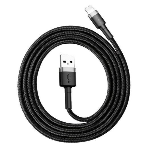 Baseus Cafule USB Lightning Laadimiskaabel 2.4A 0.5m / hall/must