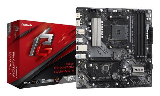 Emaplaat ASROCK AMD B550 SAM4 MicroATX 1xPCI-Express 3.0 1x 1xPCI-Express 3.0 4x 2xM.2 1xPCI-Express 4.0 16x Mälu DDR4 Mälupesi 4 1xHDMI 1xD