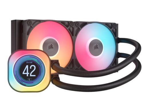 CORSAIR iCUE Link TITAN 240 RX LCD jahutussüsteem 1-pack Must 120 mm