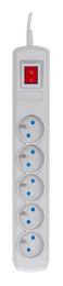 Activejet grey power strip with cord ACJ COMBO /3M/BEZP. AUT/S
