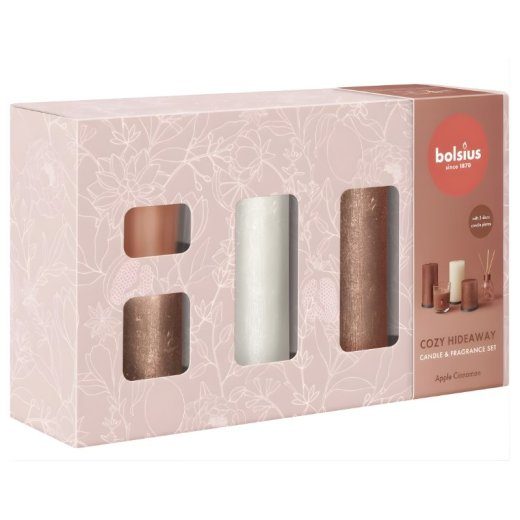 Bolsius Cozy Hideaway kingikomplekt Õun-kaneel